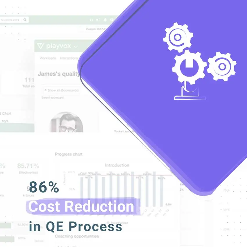 86% cost peduction in QE process